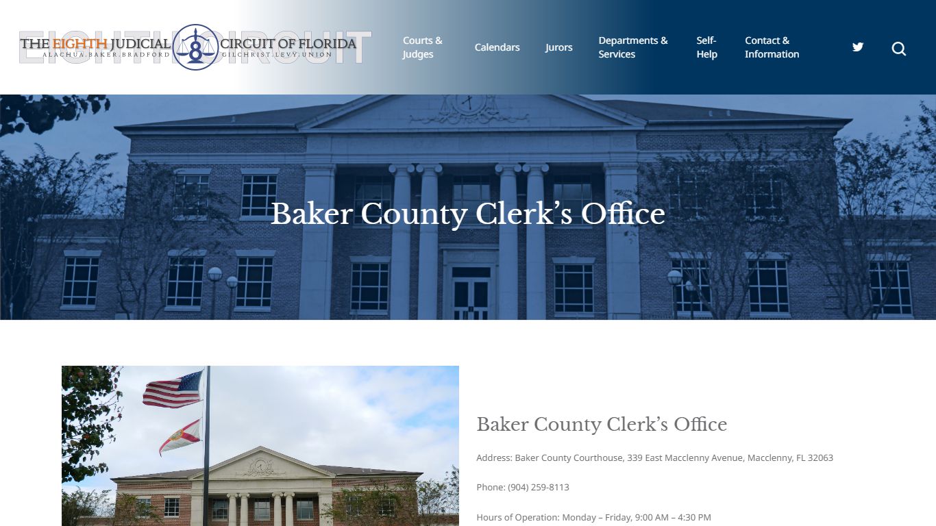 Baker County Clerk’s Office - The Eighth Judicial Circuit of Florida